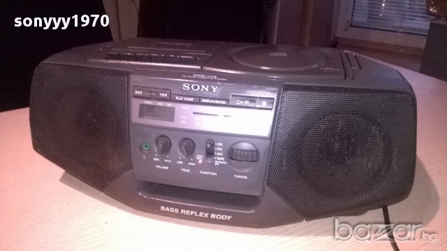 sony cfd-v14 cd/radio cassette corder-внос швеицария, снимка 1 - Ресийвъри, усилватели, смесителни пултове - 12794227