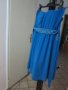 Синя копринена рокля - италианска, снимка 1