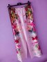Сатенен панталон със флорални мотиви в бледо розов цвят, снимка 8