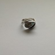Сребърен ръчен пръстен с цветен седеф - сребро проба 925, снимка 4 - Пръстени - 17637239