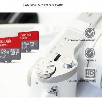 Карта памет клас 10 SanDisk 16 GB Micro SD 100Mb/s микро сд TF карта за телефон таблет фотоапарат, снимка 18 - Карти памет - 21870330