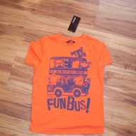 тениска в оранж на George Fun Bus-5/6г. -размер-110-116, снимка 3 - Детски тениски и потници - 7112217