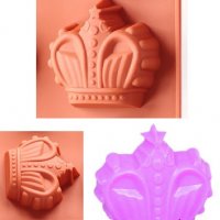 3D Дълбока корона силиконов молд форма декорация торта фондан шоколад гипс сапун, снимка 1 - Форми - 18676812