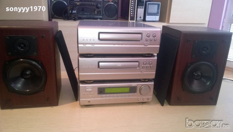 denon-tuner+deck+amplifier-rds+тонколони-внос швеицария, снимка 1