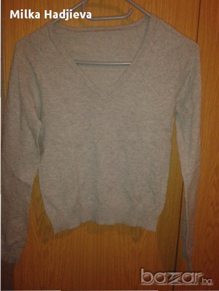 Дамски сив пуловер, снимка 1