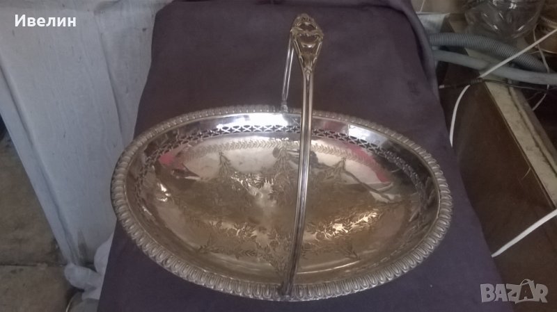 стара посребрена купа арт деко, снимка 1