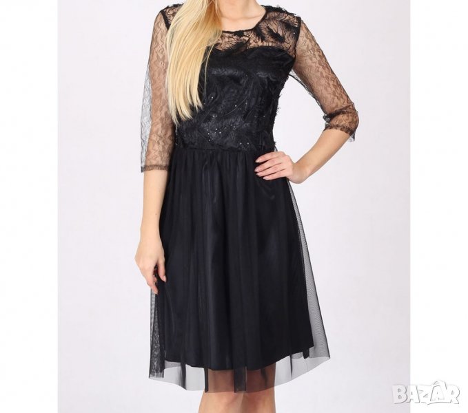Черна елегантна рокля марка Margo Collection - 2XL/3XL, снимка 1