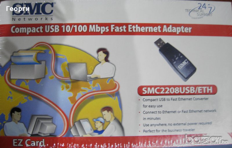 Compact USB 10/100 Fast Eternet Adapter, снимка 1