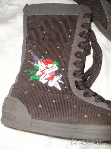 Джинсови високи кецове 38н, снимка 1