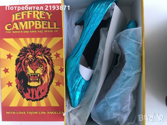 Нови тюркоазени обувки Jeffrey Campbell номер 37, снимка 3 - Дамски обувки на ток - 25316862