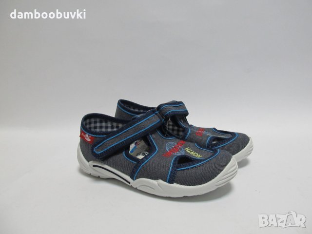 Детски пантофи RenBut в син цвят на дупки, снимка 1 - Бебешки обувки - 17759831