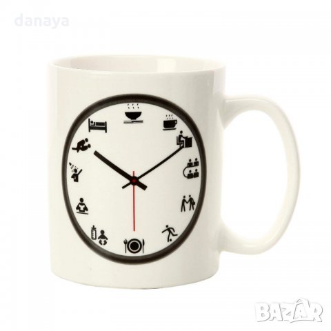 Бяла магическа чаша със забавен часовник закачка оригинален подарък за нея, снимка 4 - Чаши - 23508607