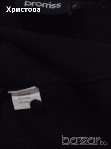 Елегантна къса черна жилетка с къдри на promiss,XL., снимка 2 - Жилетки - 16266716