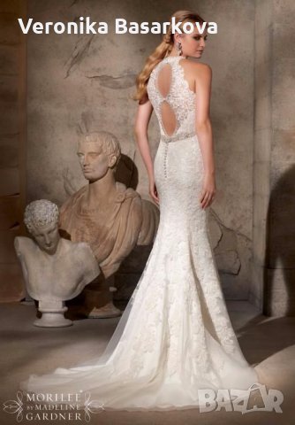 Намелена-Уникална сватбена рокля, снимка 1 - Сватбени рокли - 25142347
