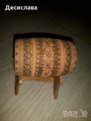 Декоративно пирографирано буренце. Ретро!, снимка 1