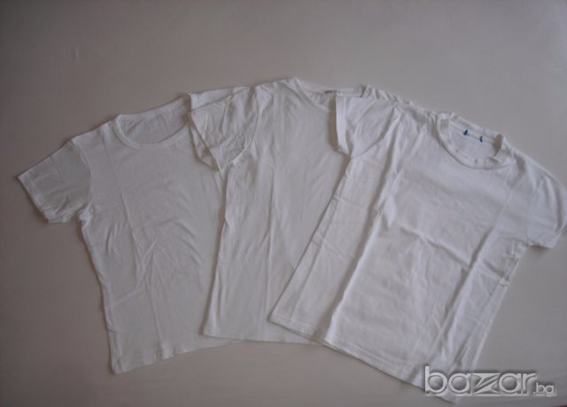 Три бели тениски за ръст 140/152 см. 