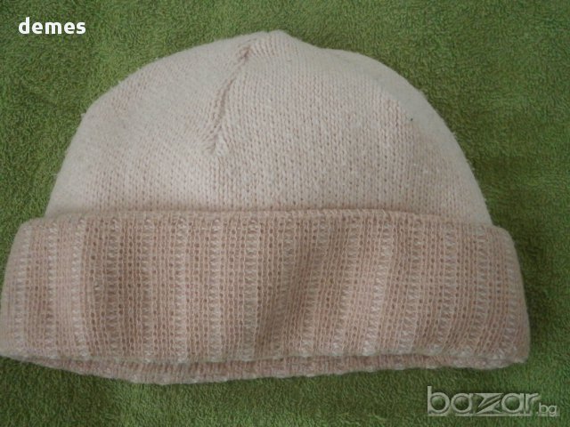          	 Машинно плетена розова шапка , снимка 3 - Аксесоари за коса - 8931660