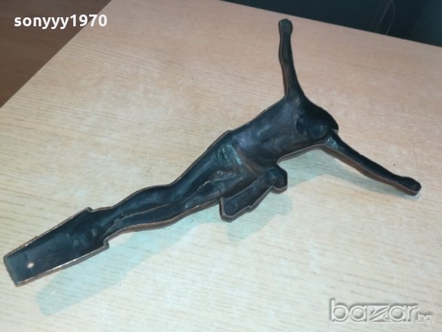 ретро колекция-христос-мед/месинг-внос швеицария-36х24см, снимка 14 - Антикварни и старинни предмети - 21104999