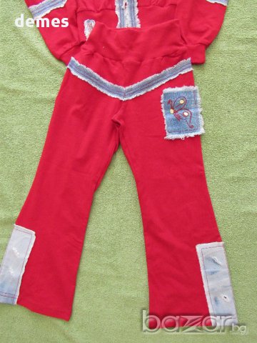 Спортен комплект от червен суичър и панталон, нов, размер 116, снимка 7 - Детски комплекти - 17861153