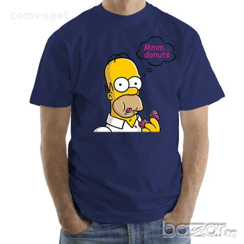 NEW! HOMER ХОУМЪР SIMPSON DONUT мъжка тениска! Поръчай модел с твоя снимка!, снимка 2 - Тениски - 12587393