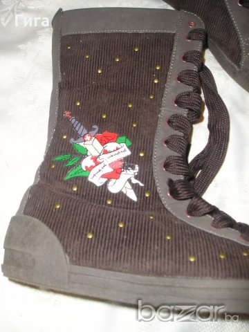 Джинсови високи кецове 38н, снимка 1