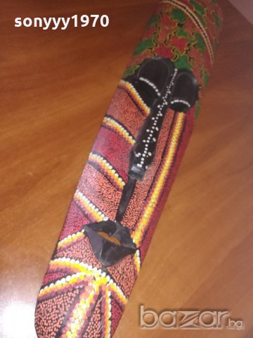 дървена маска-голяма и цветна-внос швеицария 80х17х7см, снимка 8 - Колекции - 21013914