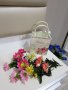 метален съд  за украса с цветя , снимка 1 - Вази - 20923902