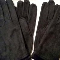 велурени черни дамски ръкавици, снимка 1 - Шапки - 20355482