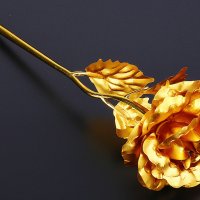 Елегантна роза с 24К златно покритие 8 лв., снимка 3 - Декорация за дома - 19524458