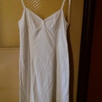 Дам.рокля-"H&M"-/лен+памук/-цвят-бяла. Закупена от Италия., снимка 1 - Рокли - 22636188