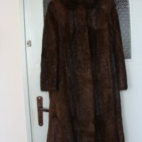дълго кожено палто от естествена кожа, снимка 2 - Палта, манта - 25291646