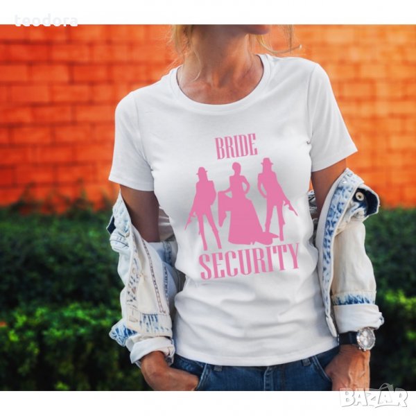 Тениска за моминско парти Bride Security, снимка 1