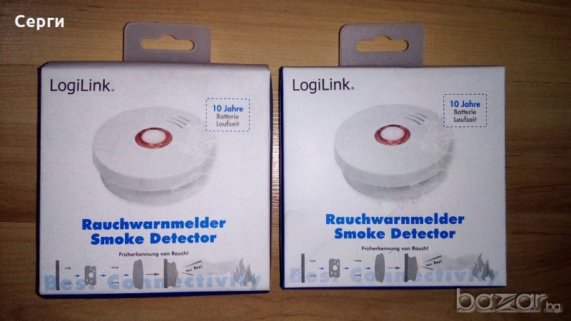 Детектор за дим LogiLink с аларма., снимка 1