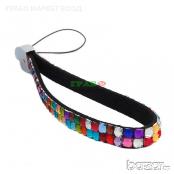Връзка за телефон за китката - цветни камъчета, снимка 1
