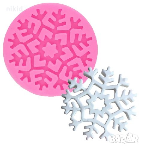 Тънка снежинка силиконов молд форма за декорация торта фондан шоколад и др, снимка 1