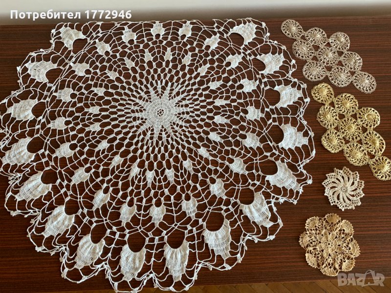 Каре на една кука, покривка, мильо, снимка 1