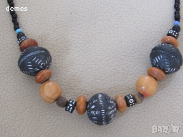 Колие с африкански мотиви в гръндж стил-9, снимка 2 - Колиета, медальони, синджири - 23521435