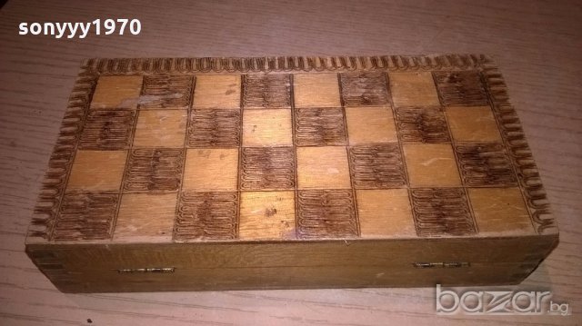 стар шах 17х17см-дървен, снимка 14 - Колекции - 19547537