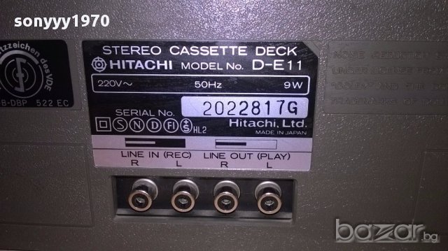 Hitachi d-e11 deck made in japan-внос швеицария, снимка 11 - Ресийвъри, усилватели, смесителни пултове - 15420580