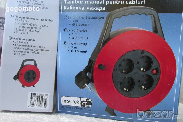 НОВ Ел. Разклонител макара, удължител макара, ел. контакт, снимка 3 - Други инструменти - 18254495