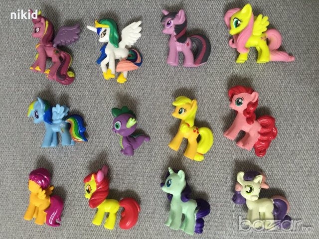 Малкото Пони My Little Pony PVC 12 бр фигурки топери за игра и украса, снимка 2 - Фигурки - 18297514