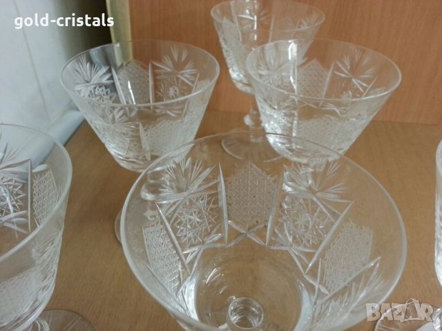 кристални чаши, снимка 2 - Антикварни и старинни предмети - 24964648