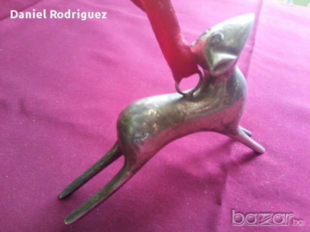 Стара Посребрена Пластика ,Статуетка Кученце, снимка 5 - Антикварни и старинни предмети - 16370693