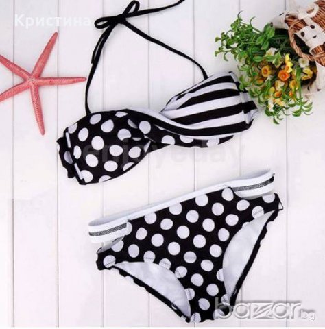 Бански Костюм черно и бяло С, М, Л, снимка 2 - Бански костюми - 20577199