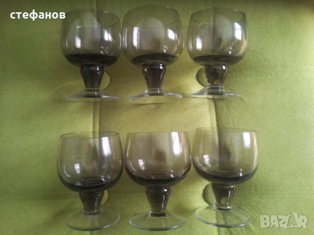 Стъклени чашки за концентрат, коняк 6 бр комплект, снимка 1 - Чаши - 24116549