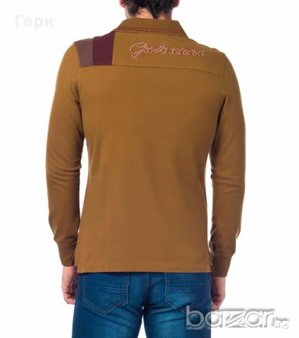 Памучна мъжка блуза в нюанс на кафяво марка Galvanni, снимка 2 - Блузи - 17486414