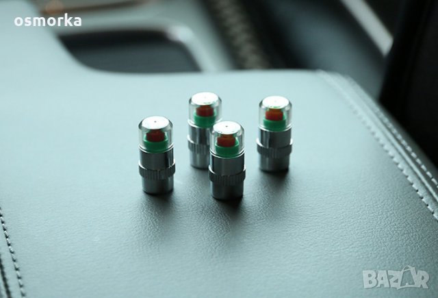 4 капачки за гуми с индикация за налягането вентили кола велосипед мотоциклет, снимка 3 - Аксесоари и консумативи - 23310962