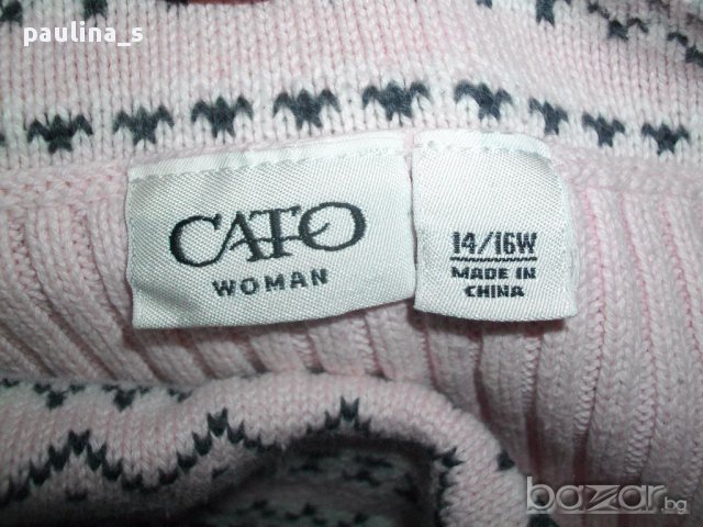  Дамски пуловер тип туника с богата яка "Cato"woman-памук, снимка 7 - Блузи с дълъг ръкав и пуловери - 16477527