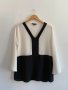 Дамска блуза в черно и бяло, снимка 1 - Блузи с дълъг ръкав и пуловери - 24719169