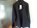 мъжка черна риза с дълъг ръкав- T43/44, снимка 1 - Ризи - 26149145